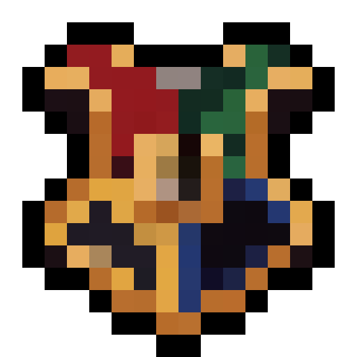 Hogwarts Crest Shield — a Minecraft Item (2D) made with resourcepack.ai