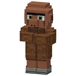 Villager Plushie — a brown Minecraft Model made with resourcepack.ai