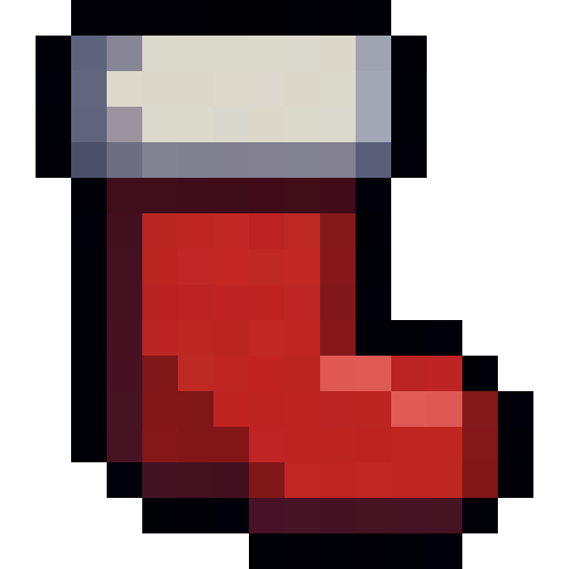 Red Christmas Stocking — a Minecraft Item (2D) made with resourcepack.ai