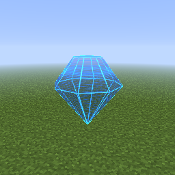 Blue Diamond Hologram — a Minecraft Shader made with resourcepack.ai