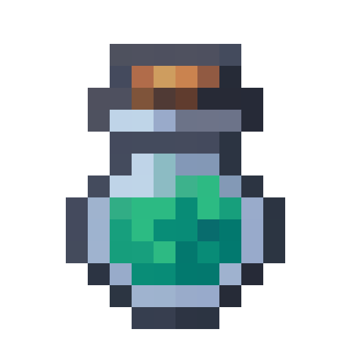 Cyan Potion Bottle — a Minecraft Icon made with resourcepack.ai
