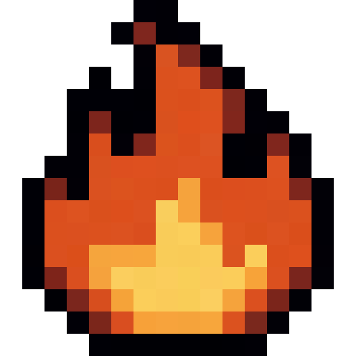 Pixel Fire Flame — a Minecraft Item (2D) made with resourcepack.ai