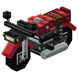 Crimson Roadster Motorcycle — a Minecraft Model made with resourcepack.ai