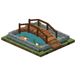 Koi Bridge Pond — a Minecraft Model made with resourcepack.ai