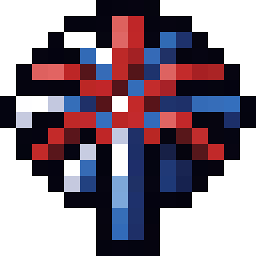 Red White Blue Firework — a Minecraft Item (2D) made with resourcepack.ai