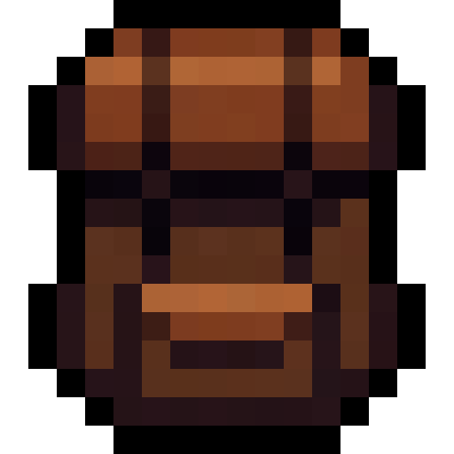 Camp Backpack — a Minecraft Item (2D) made with resourcepack.ai