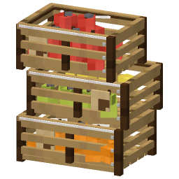 Stacked Fruit Crates — a Minecraft Model made with resourcepack.ai