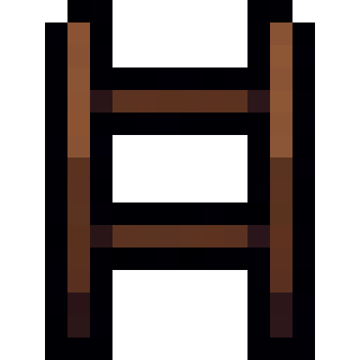 Wooden Ladder — a Minecraft Item (2D) made with resourcepack.ai