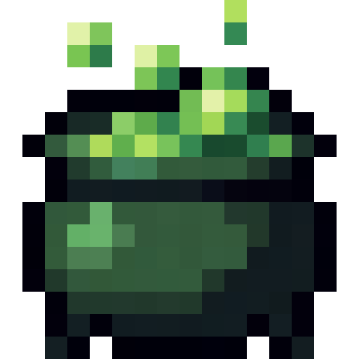 Green Cauldron — a Minecraft Item (2D) made with resourcepack.ai