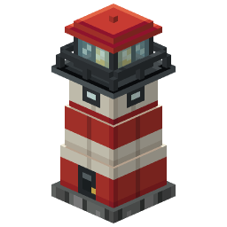 Red Striped Lighthouse — a Minecraft Model made with resourcepack.ai