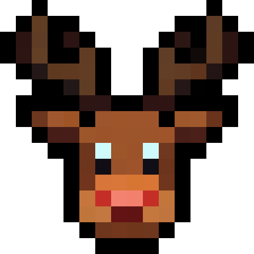 Reindeer Head — a Minecraft Item (2D) made with resourcepack.ai