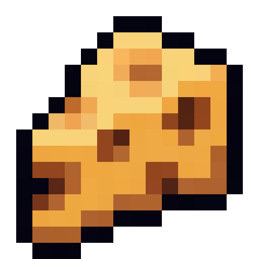 Cheese Wedge — a Minecraft Item (2D) made with resourcepack.ai