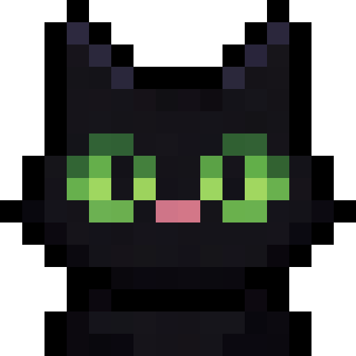 Black Cat — a cat Minecraft Item (2D) made with resourcepack.ai