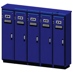 Blue Hallway Lockers — a Minecraft Model made with resourcepack.ai