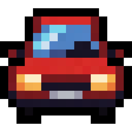 Red Pixel Car — a Minecraft Item (2D) made with resourcepack.ai