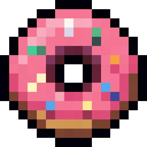 Pink Glazed Donut — a Minecraft Item (2D) made with resourcepack.ai