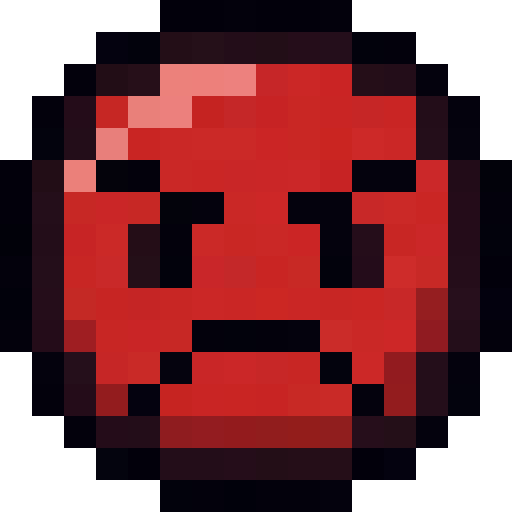 Red Angry Face — a Minecraft Icon made with resourcepack.ai