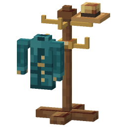 Coat and Hat Rack — a Minecraft Model made with resourcepack.ai