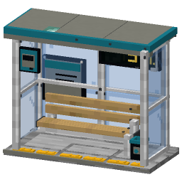 Bus Stop Shelter — a Minecraft Model made with resourcepack.ai