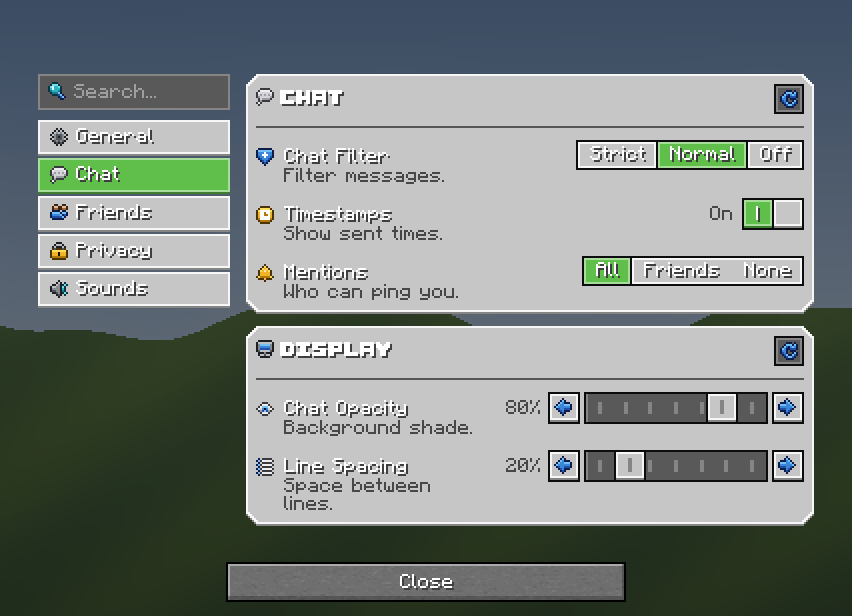 Classic Chat — a Minecraft Dialog made with resourcepack.ai