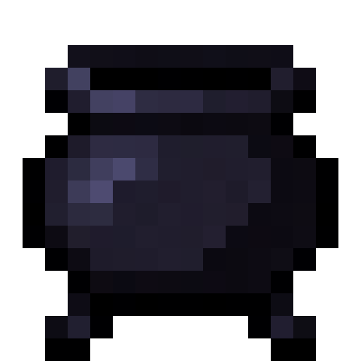 Dark Purple Cauldron — a Minecraft Item (2D) made with resourcepack.ai