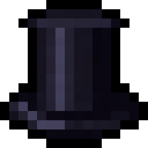 Black Top Hat — a Minecraft Item (2D) made with resourcepack.ai