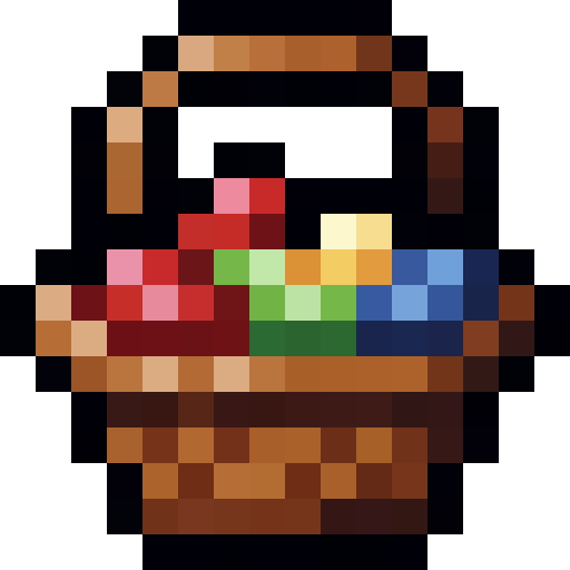 Jelly Bean Basket — a Minecraft Item (2D) made with resourcepack.ai