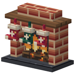 Christmas Brick Fireplace — a Minecraft Model made with resourcepack.ai