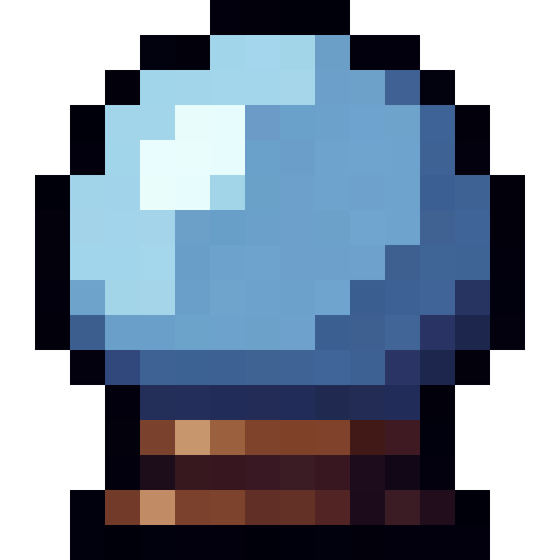 Blue Crystal Ball — a Minecraft Item (2D) made with resourcepack.ai
