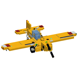 Yellow Crop Duster — a Minecraft Model made with resourcepack.ai