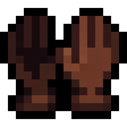 Leather Gloves — a Minecraft Item (2D) made with resourcepack.ai