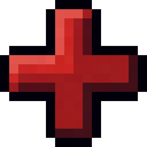 Red Cross Mark — a Minecraft Icon made with resourcepack.ai