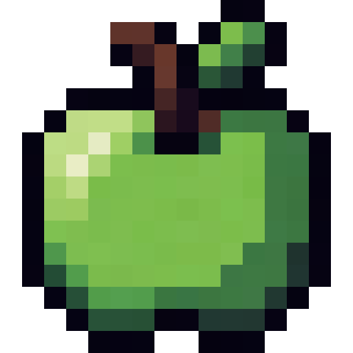 Green Apple — a Minecraft Item (2D) made with resourcepack.ai