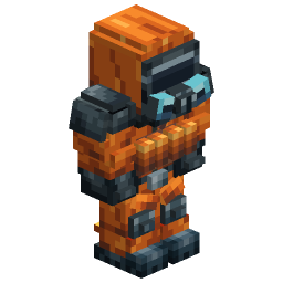 Amber Quarantine Suit — a Minecraft Armor (3D) made with resourcepack.ai
