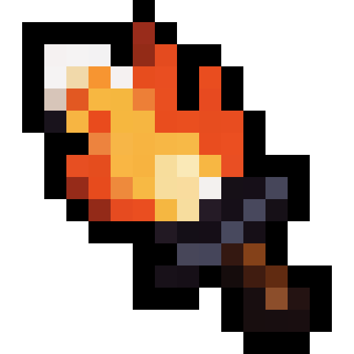 Flaming Sword — a Minecraft Item (2D) made with resourcepack.ai