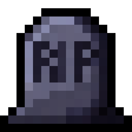 Tombstone With RIP — a Minecraft Item (2D) made with resourcepack.ai