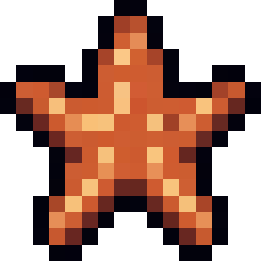 Orange Starfish — a Minecraft Item (2D) made with resourcepack.ai