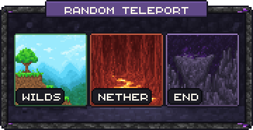RTP Menu — a Minecraft GUI made with resourcepack.ai