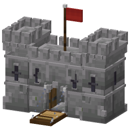 Small Stone Castle — a medieval Minecraft Model made with resourcepack.ai