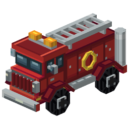 Crimson Fire Engine — a Minecraft Model made with resourcepack.ai