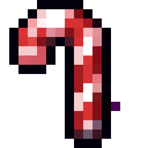 Red Candy Cane — a Minecraft Item (2D) made with resourcepack.ai