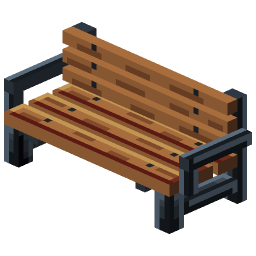 Ironwood Park Bench — a Minecraft Model made with resourcepack.ai
