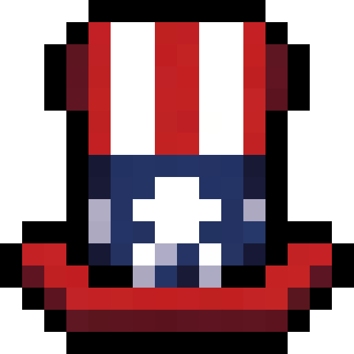 Uncle Sam Top Hat — a Minecraft Item (2D) made with resourcepack.ai