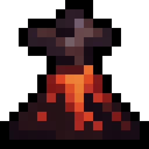 Volcano — a fiery Minecraft Item (2D) made with resourcepack.ai