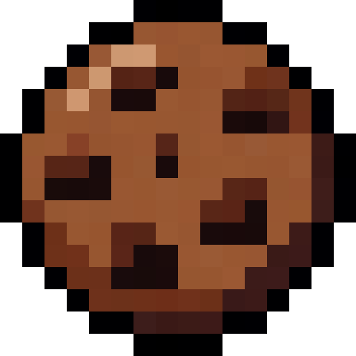 Chocolate Chip Cookie — a Minecraft Item (2D) made with resourcepack.ai
