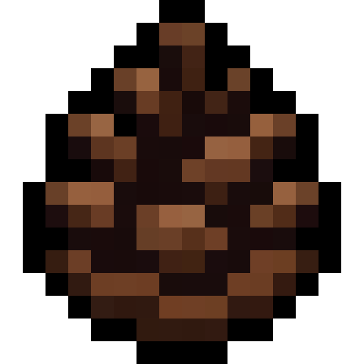Pine Cone — a Minecraft Item (2D) made with resourcepack.ai