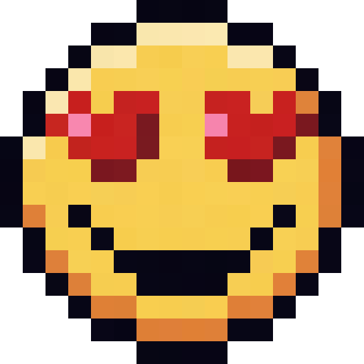 Heart Eyes Smiley — a Minecraft Icon made with resourcepack.ai