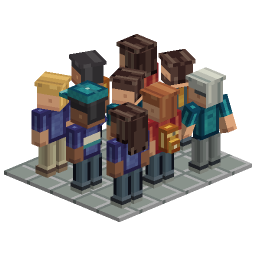 Gathered Townsfolk — a Minecraft Model made with resourcepack.ai