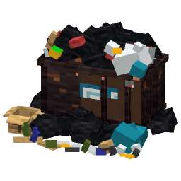 Overflowing Dumpster — a Minecraft Model made with resourcepack.ai