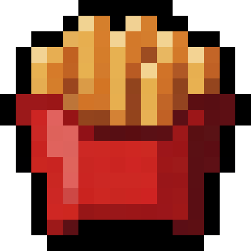 French Fries Box — a Minecraft Item (2D) made with resourcepack.ai